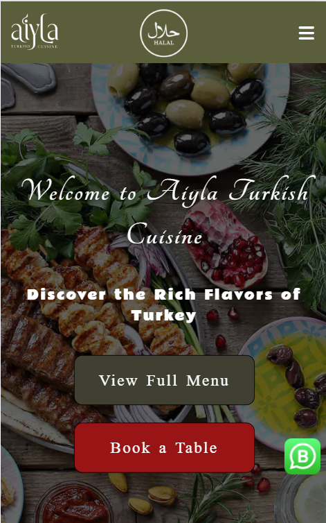 aiyla restaurant mobile layout image