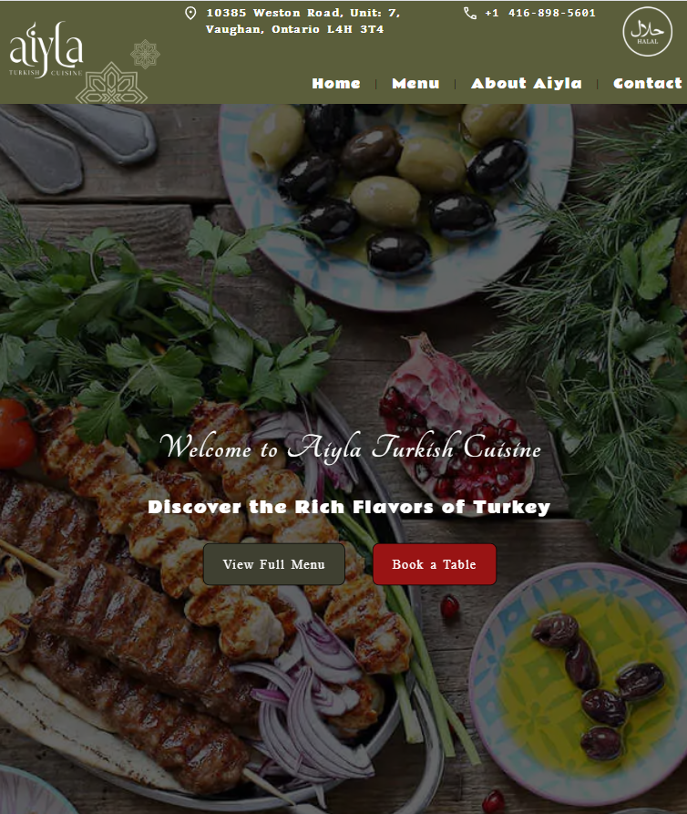 aiyla restaurant tablet layout image